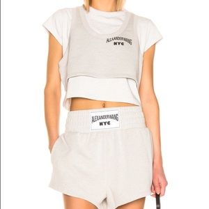 Alexander wang terry logo boxing shorts nyc
